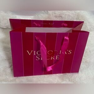 Victoria's Secret Pink Striped Medium Gift Shopping Bag